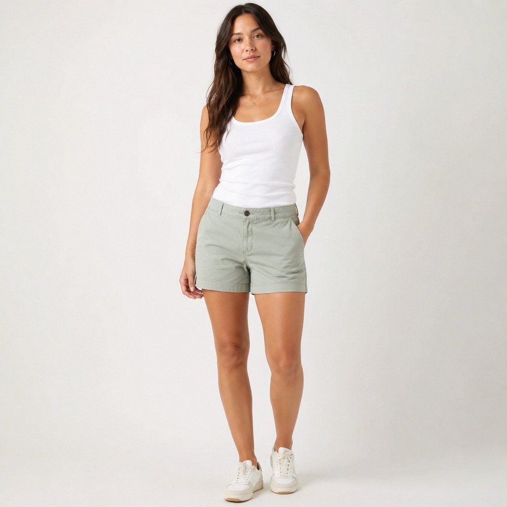 H&M Chino shorts sage‎ green size 16 minimalist walking casual summer beach